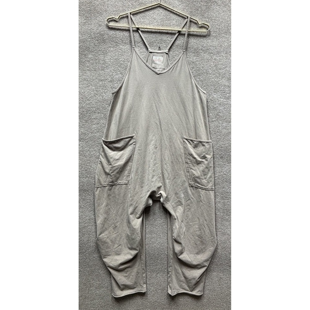 Free People Movement Hot Shot Jumper Taupe Women XS Relaxed Slouchy Jumpsuit EUC